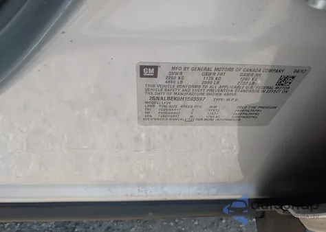 2017 Chevrolet Equinox Ls from USA, damaged, VIN 2GNALBEK8H1593597